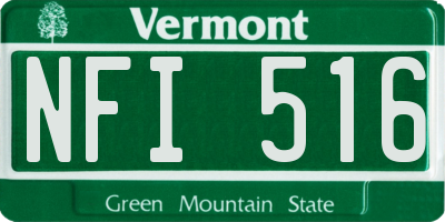 VT license plate NFI516