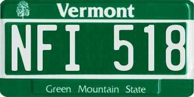 VT license plate NFI518