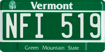 VT license plate NFI519