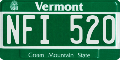 VT license plate NFI520