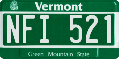 VT license plate NFI521