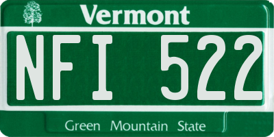 VT license plate NFI522