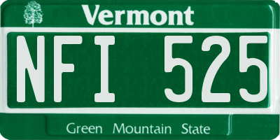 VT license plate NFI525