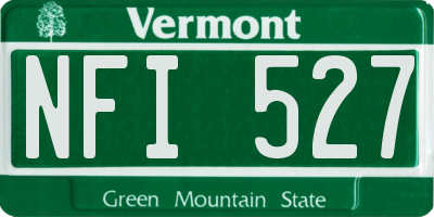 VT license plate NFI527