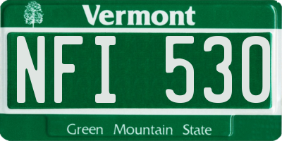 VT license plate NFI530