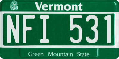 VT license plate NFI531