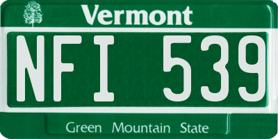VT license plate NFI539