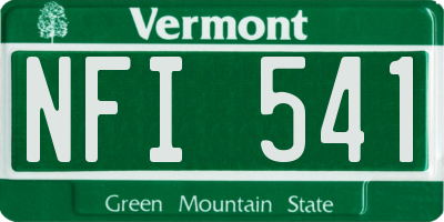 VT license plate NFI541