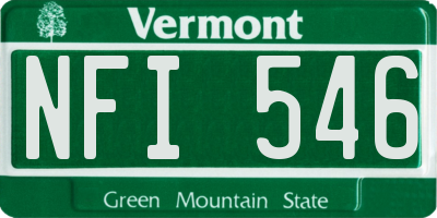 VT license plate NFI546
