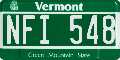 VT license plate NFI548