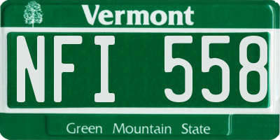 VT license plate NFI558