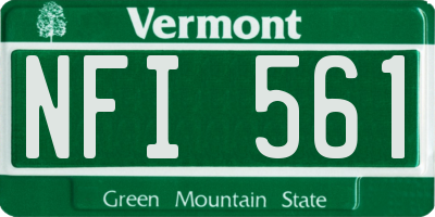 VT license plate NFI561