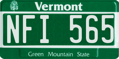 VT license plate NFI565