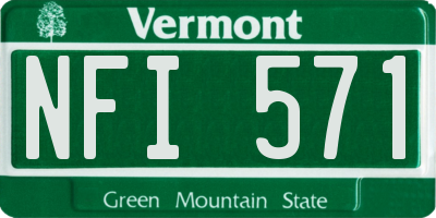 VT license plate NFI571