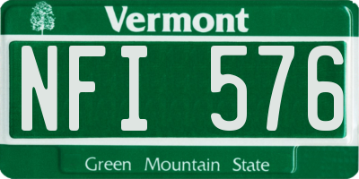 VT license plate NFI576