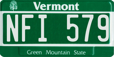 VT license plate NFI579
