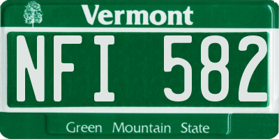 VT license plate NFI582