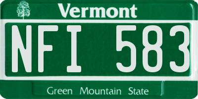 VT license plate NFI583