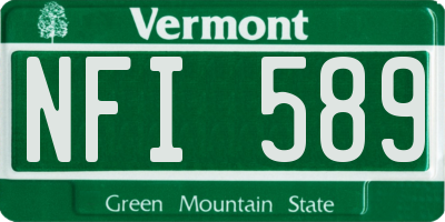 VT license plate NFI589