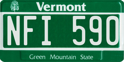 VT license plate NFI590