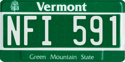 VT license plate NFI591