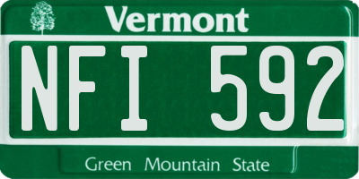 VT license plate NFI592