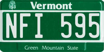 VT license plate NFI595
