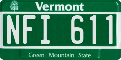 VT license plate NFI611
