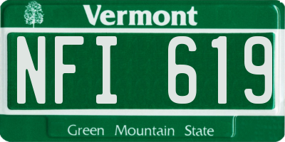 VT license plate NFI619