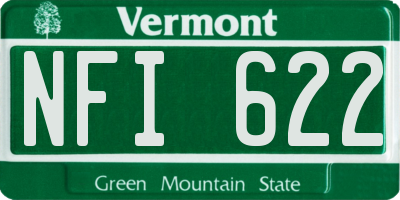 VT license plate NFI622