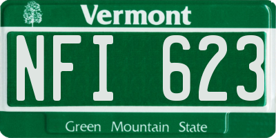 VT license plate NFI623