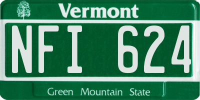 VT license plate NFI624