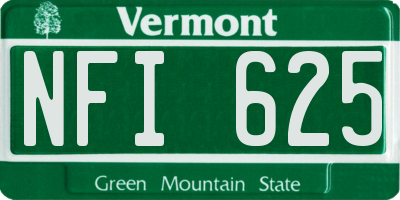 VT license plate NFI625