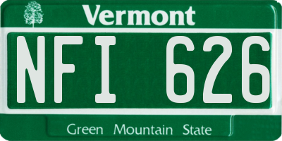 VT license plate NFI626