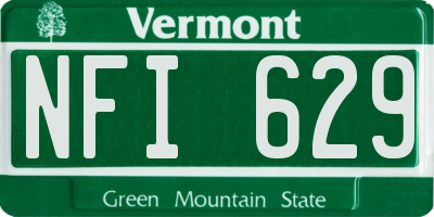 VT license plate NFI629