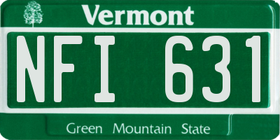 VT license plate NFI631