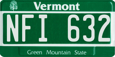 VT license plate NFI632