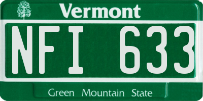 VT license plate NFI633