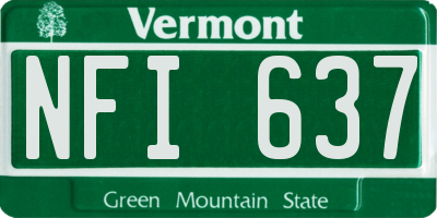 VT license plate NFI637