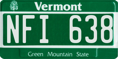 VT license plate NFI638