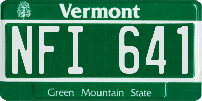 VT license plate NFI641