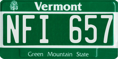 VT license plate NFI657