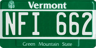 VT license plate NFI662