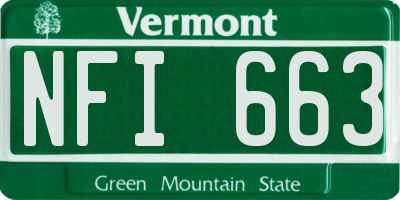 VT license plate NFI663