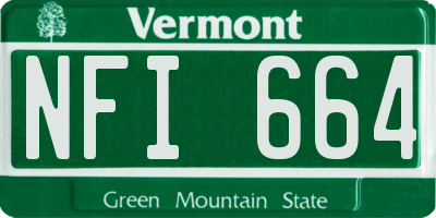 VT license plate NFI664