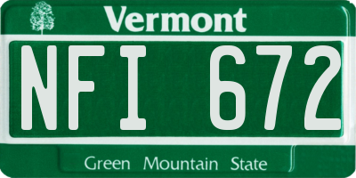 VT license plate NFI672