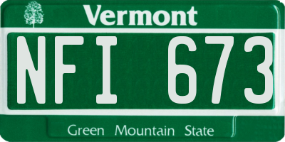 VT license plate NFI673