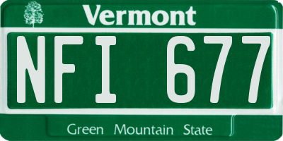 VT license plate NFI677