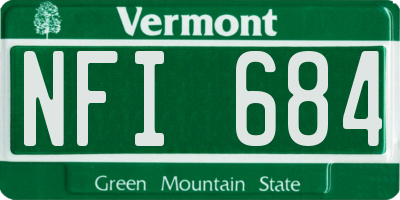 VT license plate NFI684