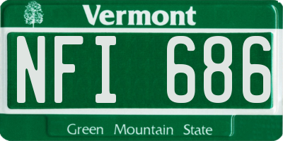 VT license plate NFI686